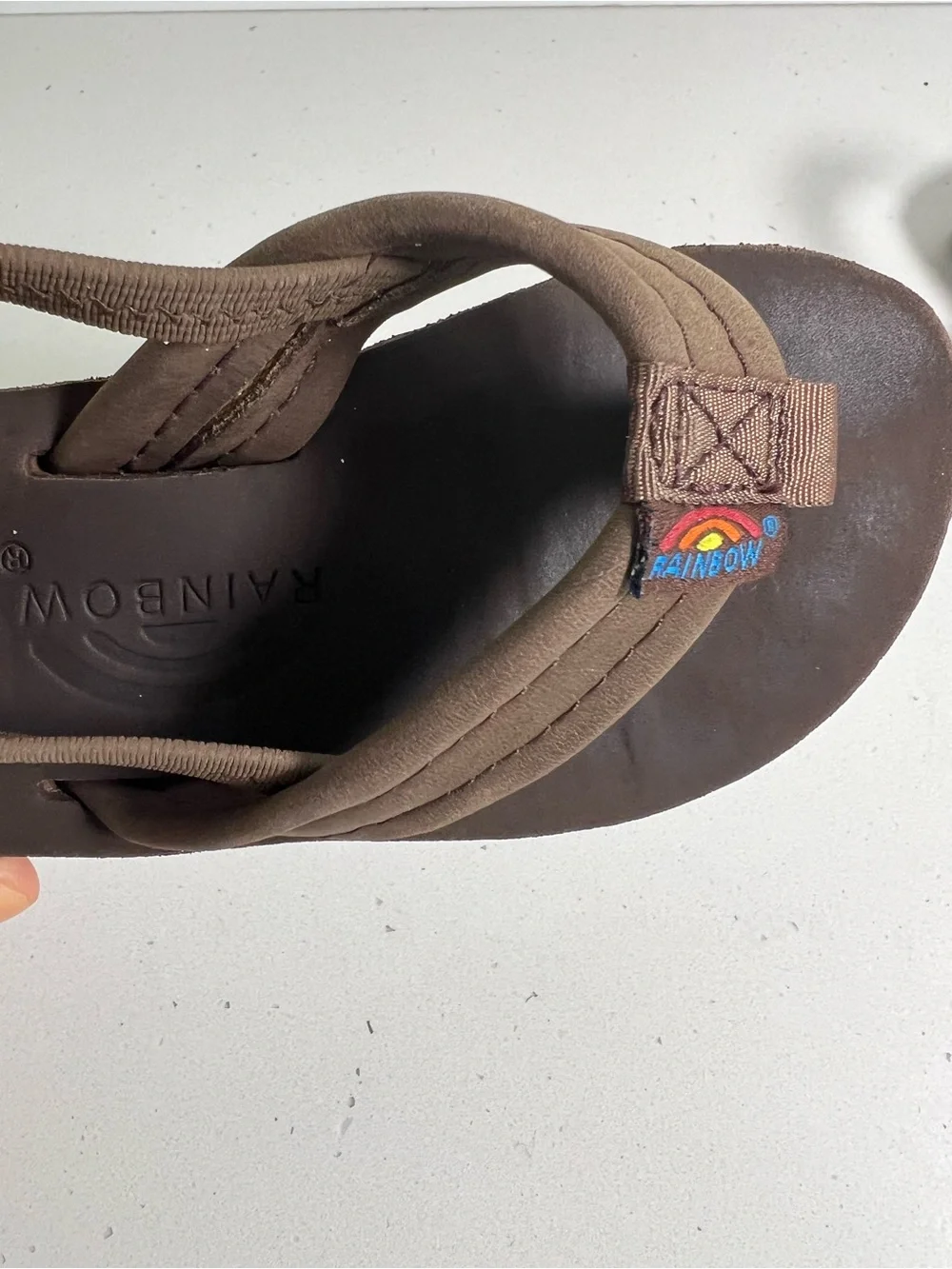 Rainbow Sandals Brown Leather Flip Flops Thong Sandals – See measurements